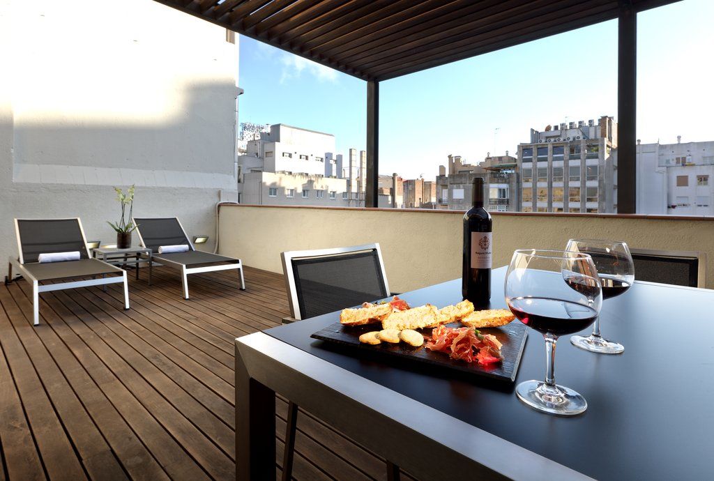 Hotel Bcn Design Barcelona Ngoại thất bức ảnh Terrace